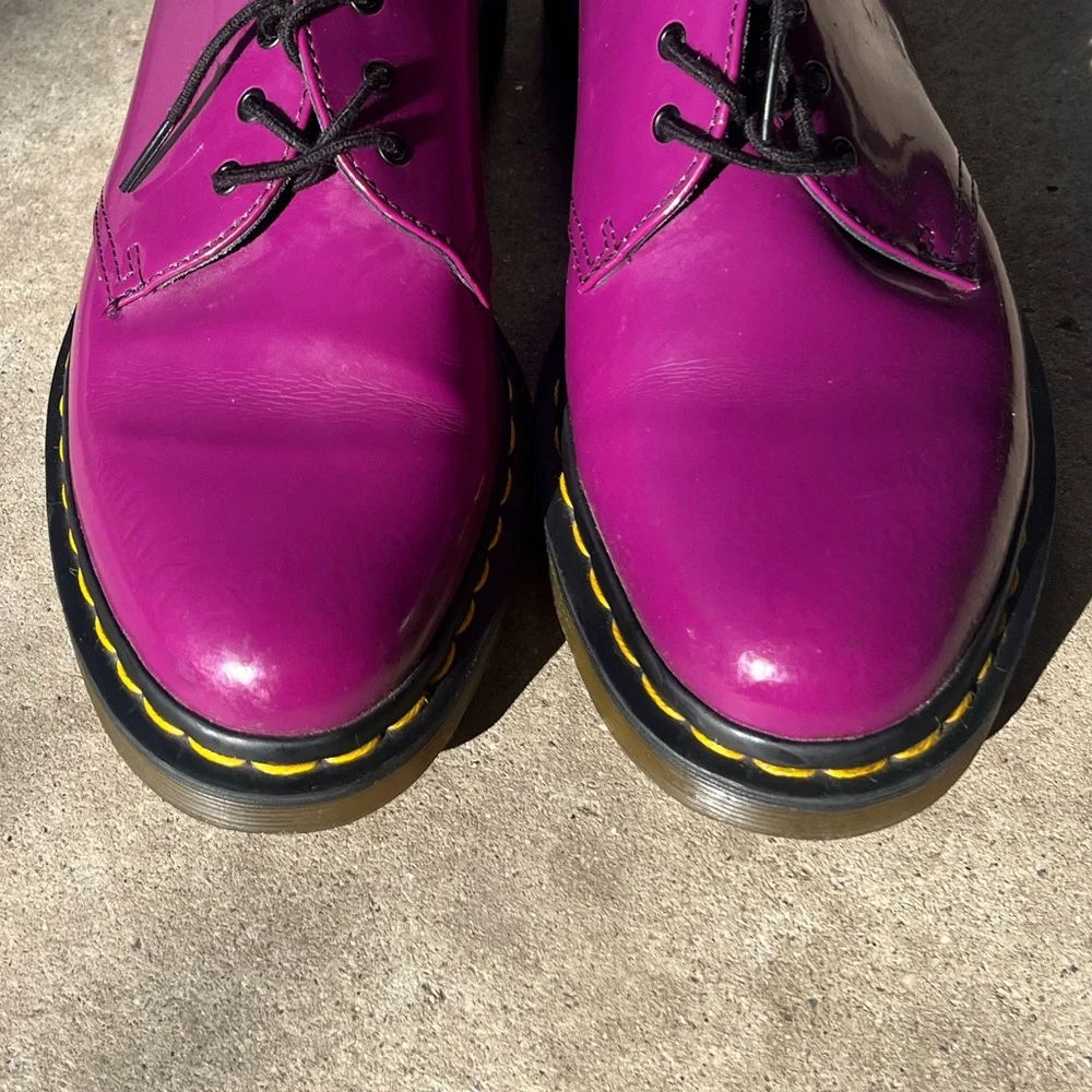 Doc Martens CUTE Purple Patent PASCALE 10084 AW004 Women’s Sz 8 RARE - Picture 4 of 13
